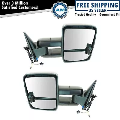 Towing Mirrors Power Heated LED Signal Pair For 03-07 Chevy Silverado GMC Sierra • $230.53