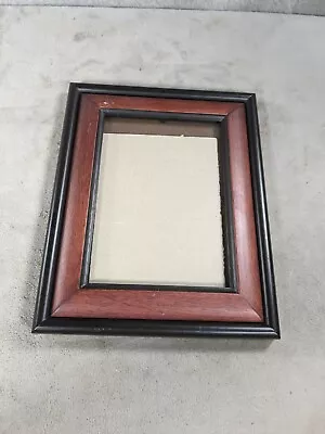 Vintage Wooden Black Border With Wood Grain Middle Picture Frame 7.5 X10  • $18.27
