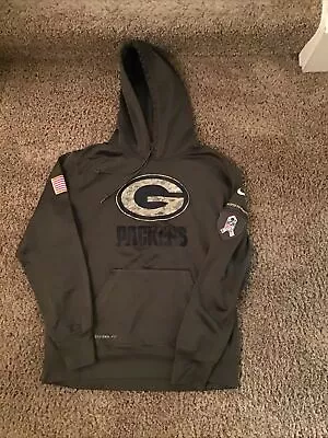 Green Bay Packers Hoodie NIKE Salute To Service Military Army NFL Green Mens L • $45