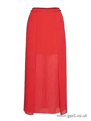 Red Maxi Skirt Sheer Chiffon With Shorter Underskirt. New And Unworn Size M/L • £22