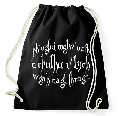 #3 HP Lovecraft Gym Bag Quote Miskatonic University Necronomicon Dagon • £18.29