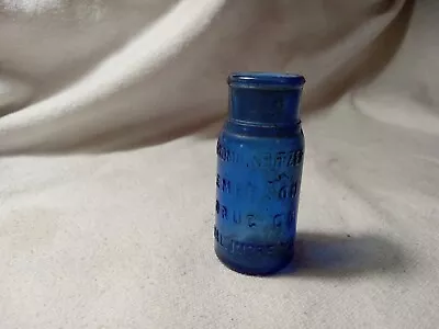 Vintage Bromo-Seltzer Emerson Drug Co 2.5 Inch Cobalt Blue Medicine Bottle (781) • $4.99