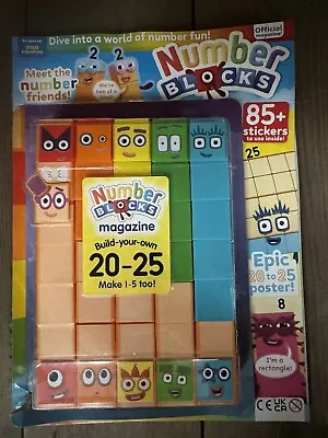 Number Blocks Magazine #28 2028 Counting Puzzles Stickers +Build-your-own Blocks • £10.99