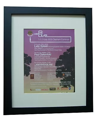 B Live+2005+jamiroquai+oakenfold+poster+ad+rare+original+framed+fast World Ship • $86.97