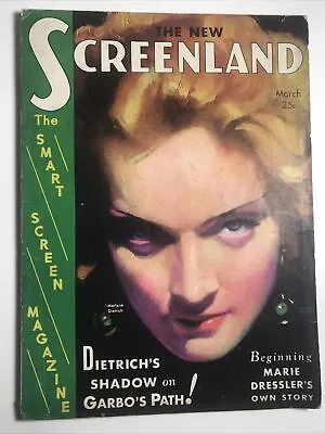 Screenland Magazine Movie Cinema March 1931- Marlene Dietrich  • $71.96