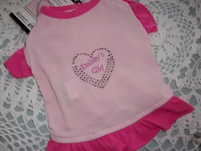 Pink DADDY'S GIRL Dress Dog XS Zack & Zoey XSmall Heart • $10.57