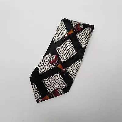 Bugatchi Uomo Michael Jordan Silk Neck Tie Golf Ball Flying Off Tee Hand Made • $4.94