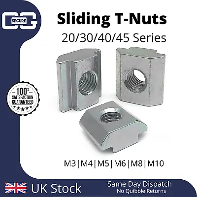 £63.90 • Buy T-nut M3 M4 M5 M6 M8 M10 Sliding Tee Nut Aluminum Extrusion 20|30|40|45 Series