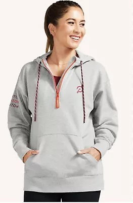 $49.99 • Buy New Peloton Long Sleeve 1/2 Zip Hooded Sweatshirt Size Small Gray NWT $108
