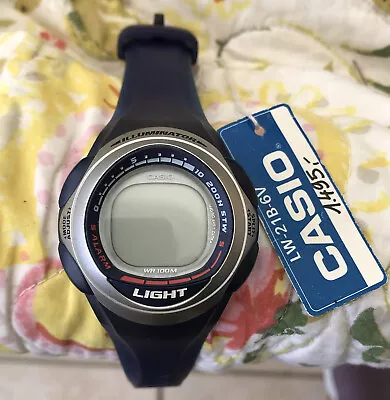 New Vintage Watch Casio MARINE GEAR W-733H-9A Mens Illuminator 2002 Black Water • $79.99