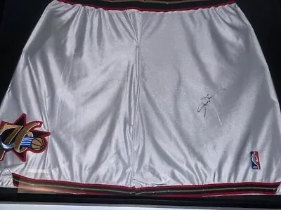 🔥Game Used Allen Iverson 76ers Shorts W/ Autograph Flawless RARE 1/1 COA MEARS • $2799.99