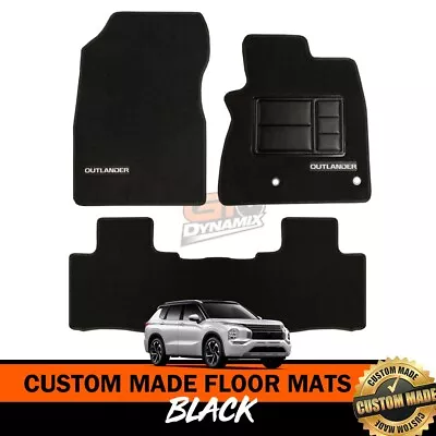 $129.95 • Buy BLACK Custom Floor Mats For Mitsubishi Outlander ZM LS ASPIRE EXCEED 9/2021-2023