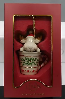 $60 • Buy Lenox Holiday Peek-A-Moose Ornament MIB