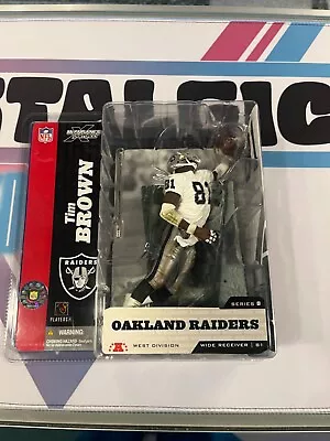 NFL McFARLANE TIM BROWN OAKLAND RAIDERS SERIES 8 WHITE VARIANT NIB 2004 • $23