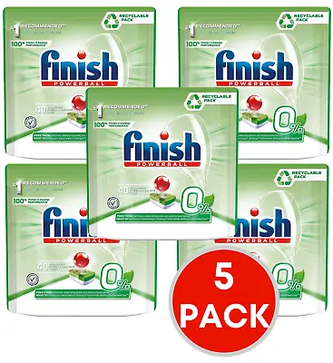 5 X Finish Powerball All In One Dishwashing PK40 (200 Tablets) • $96