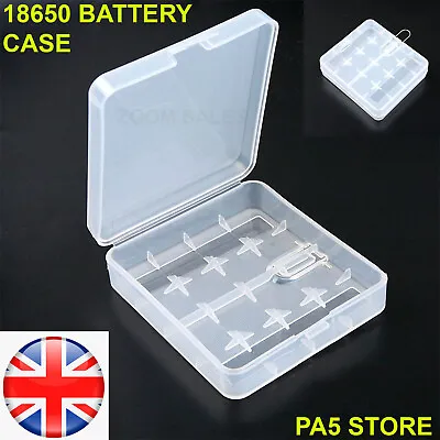 Battery Case 18650 Holder Container Storage Box - Quality 4 Compartment - • £3.69