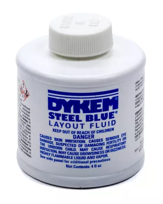 Allstar Paint Dykem Steel Blue Layout Fluid Blue 4.00 Oz Brush Top Can 12070 • $24.11