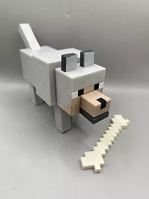 Minecraft Mattel 2015 Survival Mode Tame-Able Wolf With Bone Action Figure • $40