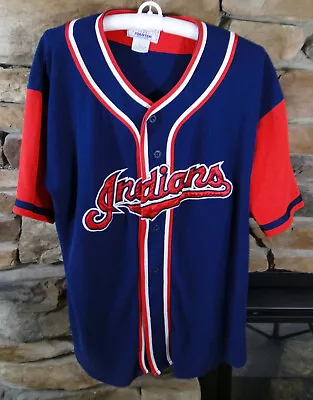 Vintage Cleveland Indians Baseball Jersey Mens L Starter Guardians MLB • $47.99