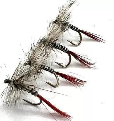 4 6 8 Trout Grayling Fly Fishing DRY Flies MOSQUITO RED TAIL BARBED/'BARBLESS   • $3.72