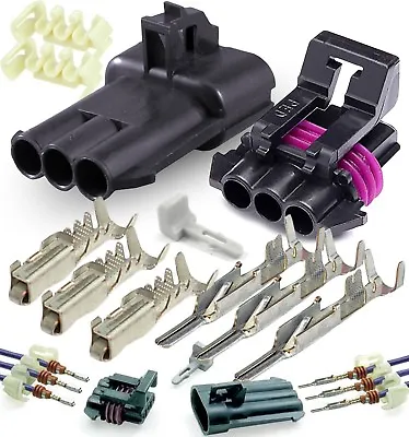 Delphi Metri-Pack 150 Series 3-Way Connector W/16-18 AWG Sealed Waterproof Set • $11.29