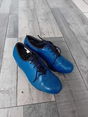 Sansha T Wprld Oxford Leather Tie Up Tap Shoes Hand Painted Blue US 6 Uk 4 • £8