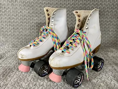 Chicago Roller Skates Women’s Size 9 White/Pink Rainbow Labeda Broadway Wheels • $24.95