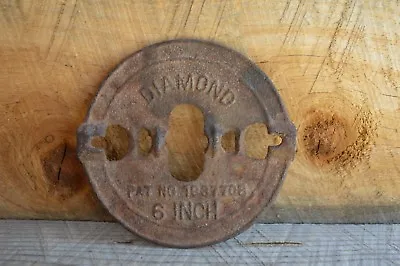 VTG Adams Co Dubuque Iowa Diamond 6 Inch Damper Flue W/o Spindle Patent #1837708 • $11.99