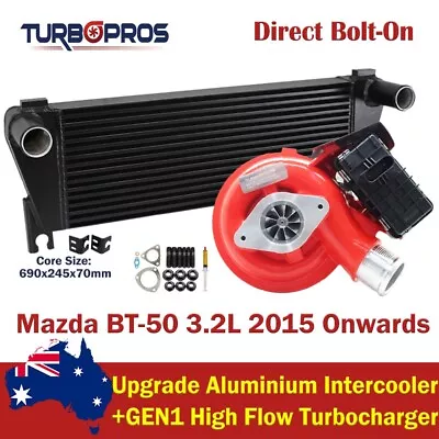 GEN1 High Flow Turbo Charger + 70mm Intercooler For Mazda BT-50 3.2L 2015- • $1106.65