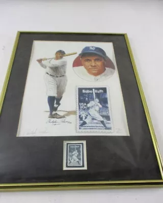 Signed And Numbered Babe Ruth Framed Lithograph #535/5000 By Chrsitopher Paluso • $75