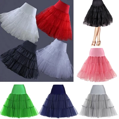 £3.99 • Buy UK Retro Underskirt 50s Swing Vintage Petticoat Rockabilly Tutu Fancy Net Skirts