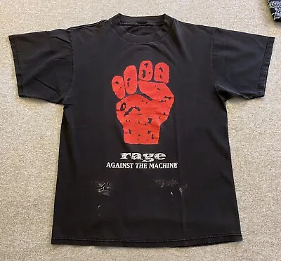 Rage Against The Machine 1990s VTG Tour T Shirt 90s Raised Fist Molotov Cocktail • $79.95