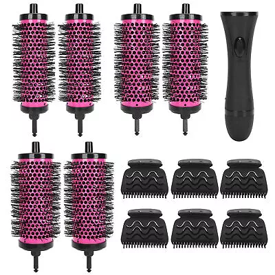 Round Brush Set Detachable Antistatic Roller Comb +Handle 6 Barrels Hairstyle • $33.20