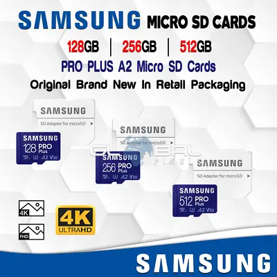 SAMSUNG Micro SD Card PRO PLUS 128gb 256gb 512gb Adapter Lot Fast Tablet / Phone • $3.95