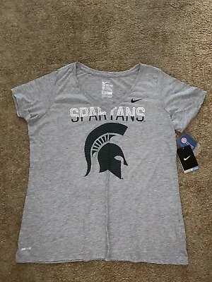 Michigan State Spartans Nike Tee Womens Short Sleeve Shirt NWT Dri-fit XL Or XXL • $21.99