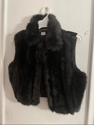 Carina Real Fur Vest Black Size S Preowned Good Condition  • $40