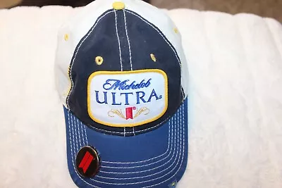 Michelob Ultra Trucker Cap Patch With Bottle Opener White/Navy Adjustable RARE • $29.99