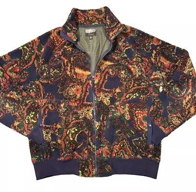 J. Crew Adult Medium Nordic Sherpa Fleece Jacket In Paisley Casual Mens • $88.88