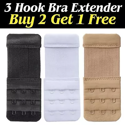 Bra Extender 3 Hook 3 ROW Bra Extension Strap Strapless Underwear Maternity UK • £0.99