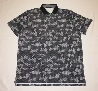 Greyson Gray Fleur De Lis Camo Short Sleeve Performance Golf Polo Shirt 2XL XXL • $45.49