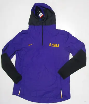Nike LSU Tigers Lightweight Football Hooded Jacket Men's L Purple CI4477 Black • $39.99