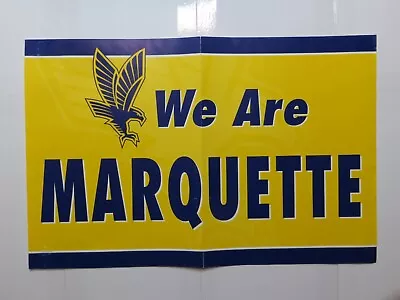 Large Vintage We Are Marquette Golden Eagles Warriors Poster 11x17 VERY NICE UU • $29.99