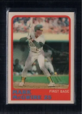 1987 Sportflics Baseball Card #100 Mark McGwire Athletics 2627 • $1.99