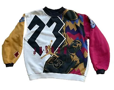 Nike Air Jordan Sweatshirt 1992 VII 7 All Over Print Boys XL RARE Vintage AOP • $349.99