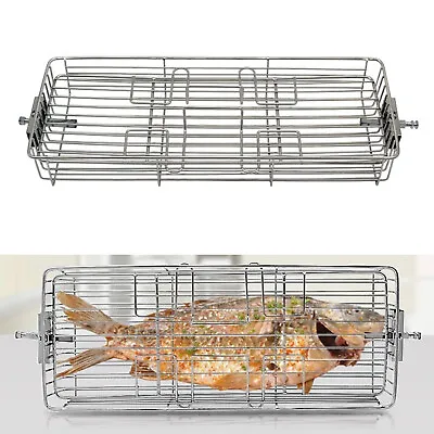 Spit Rotisserie Grill Oven Stainless Steel  Cage Meat Flat  • $22.33