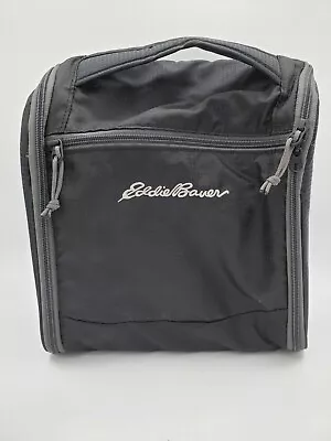 Eddie Bauer Travex Travel Dopp Bag Green Hanging Toiletry Bag Fold Out Black • $19.99