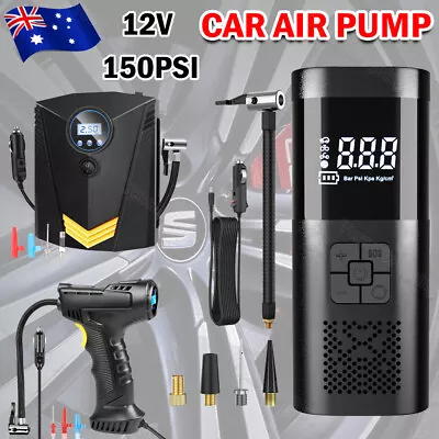 Cordless 150PSI 12V Car Air Compressor Portable Digital LED Tyre Inflator Pump • $35.99