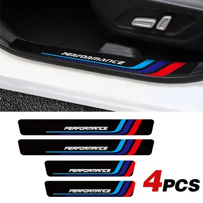 $10.99 • Buy 4x Car Door Sill Plate Protector M Color For BMW X1/X3/X5 3/4/5 Series Accessory