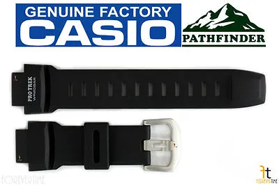 CASIO Pro Trek Pathfinder PRG-280-1 18mm Black Rubber Watch BAND Strap • $74.46