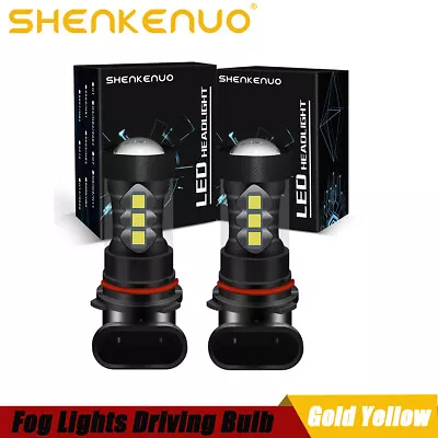 9005 9006 H10 9145 3000K Yellow 100W LED Fog Light Headlight Driving Bulbs Kit • $10.23